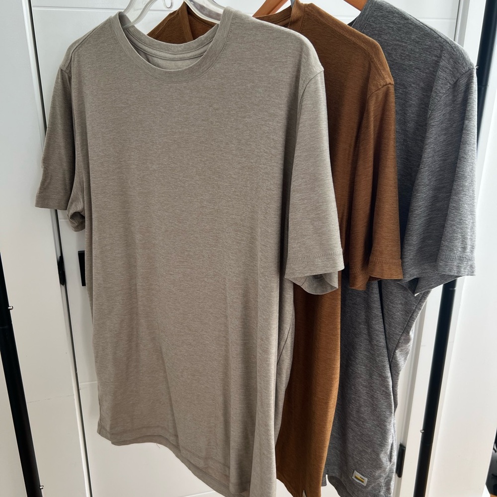 Men's Vuori Strato T-Shirt Set - Gray, Brown, and Tan